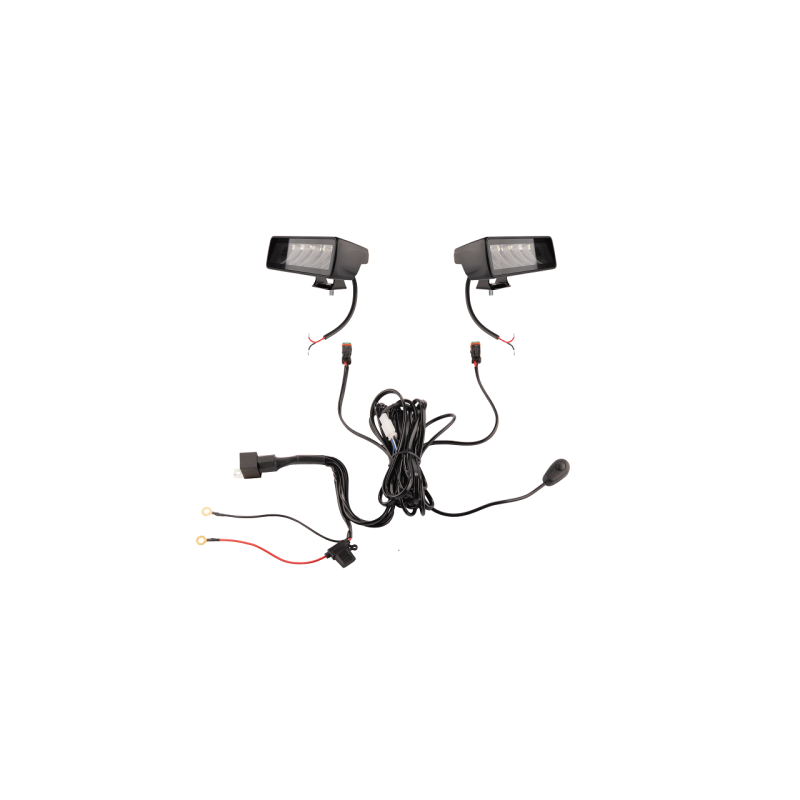 Du darbo žibintai 6xLED 1200 LM 18W + jungtis