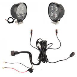 Du darbo žibintai 4xLED 1600 LM 16W + jungtis