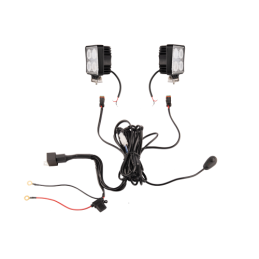 Du darbo žibintai 4xLED 1600 LM 16W + jungtis