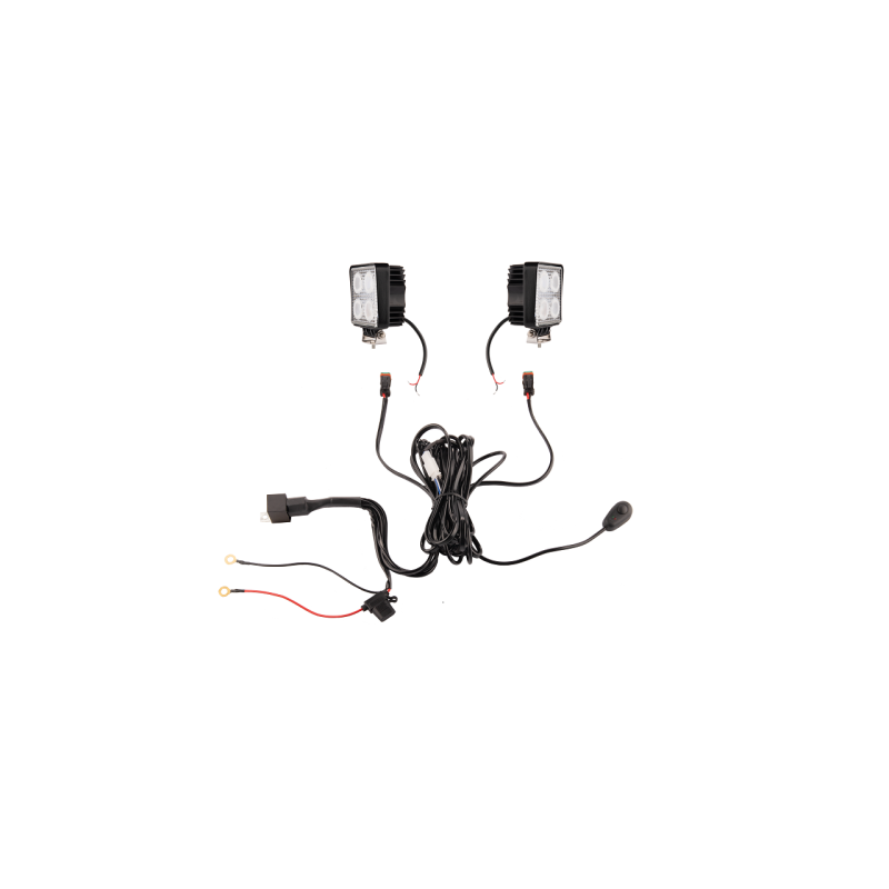 Du darbo žibintai 4xLED 1600 LM 16W + jungtis