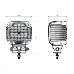 Du darbo žibintai 4xLED 1773 LM 30W + jungtis