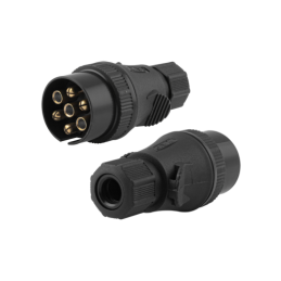 5 x 7 kontaktų plastikinis elektros kištukas priekabai