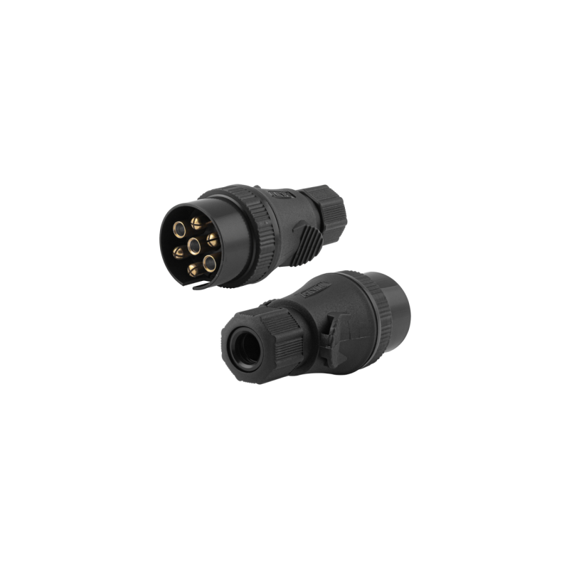 5 x 7 kontaktų plastikinis elektros kištukas priekabai