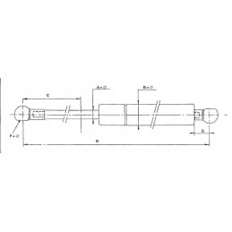 Dujinė spyruoklė l585mm 200n stabilus ca1435en stab