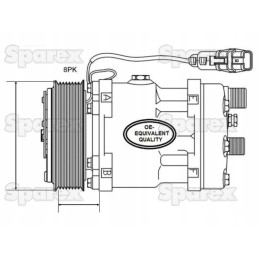 Kompresoriaus sd7h15hd dėklas ih ford new holland