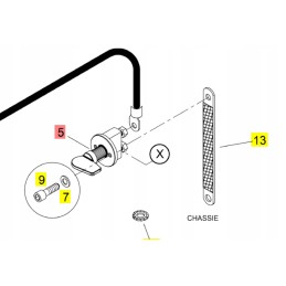Yanmar akumuliatoriaus pagrindinis jungiklis b75w sv85