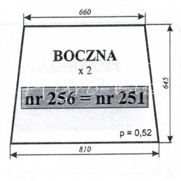 Šoninis langas mf 255 mf 255 kabina maža kabina c