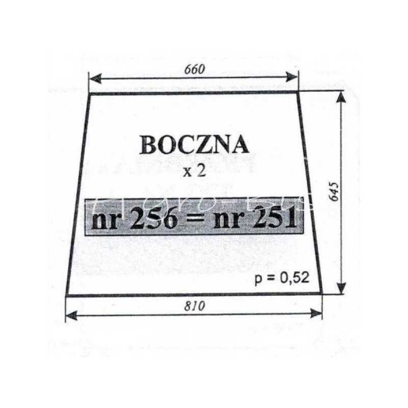 Šoninis langas mf 255 mf 255 kabina maža kabina c