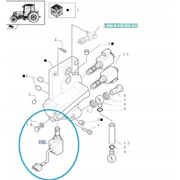 Solenoidinis vožtuvas new holland tn t4 ford case 82008511