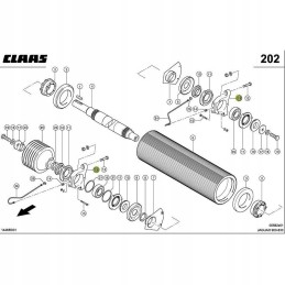 Claas jaguar 830 trupintuvo guolių korpusas