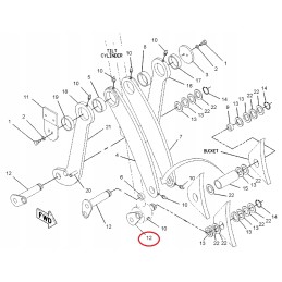 Priekinis kaušo kaištis cat 420d 422e 428b 9r4494