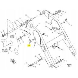 Cat cilindro tvirtinimo kaištis ekskavatoriniam krautuvui