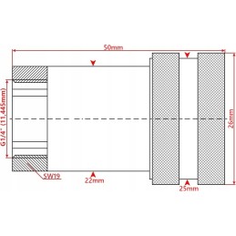 Hidraulinė greitoji jungtis, euro lizdas, vidinis sriegis 1 4
