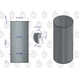 Šlifuota variklio rankovė mf3 originalus ursus 313583
