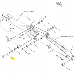 Cat mini ekskavatoriaus cva svirties sujungimo kaištis