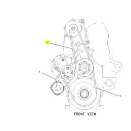 Kačių ekskavatoriaus krautuvo V formos diržų komplektas