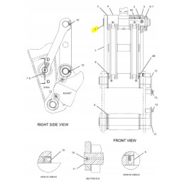 Cat ekskavatoriaus vikšrinio kaušo jungties kaištis 1865652
