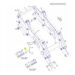 CVA kėlimo svirties kaištis Cat Lado ekskavatoriui