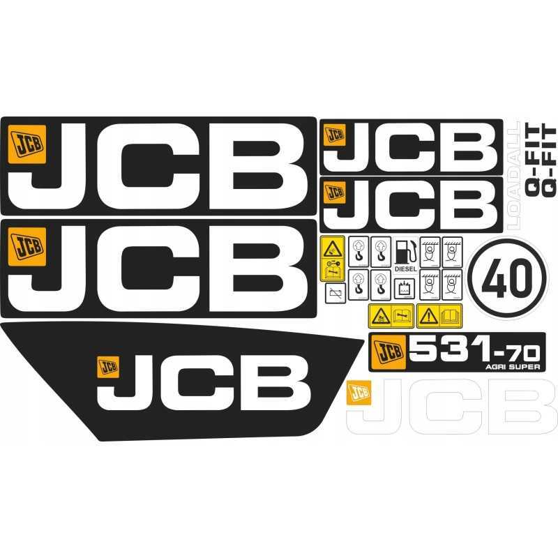 Lipdukai jcb 531 70 krautuvų lipdukų rinkinys 531