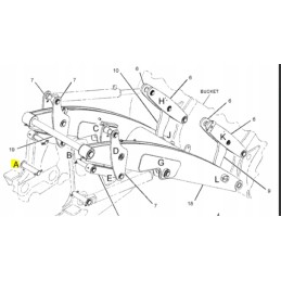 Cva ekskavatoriaus svirties kėlimo cilindro kaištis