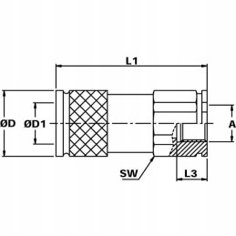 Skvf12c08 greita plokščia jungtis skv f lizdas 1 2