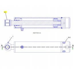 Įvorė ekskavatorinio krautuvo cilindro galvutėje