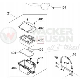 Pagrindinis oro filtras Wacker bs50 bs60 originalus