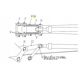 Kaištis, jungiantis ranką su kačių ekskavatoriaus kaušu 875806