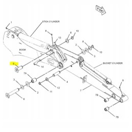 Cat 301 6 301 8c cva mini ekskavatoriaus cilindro kaištis
