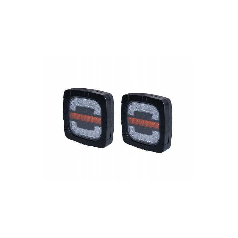 2x ekskavatoriaus priekinis žibintas, dienos indikatorius