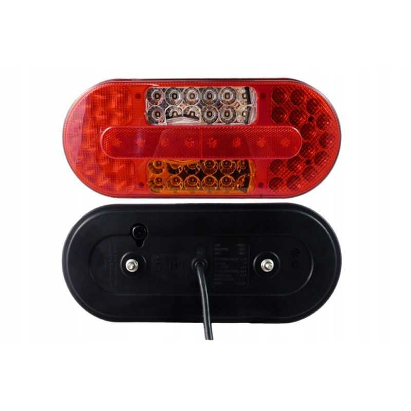 Galinis žibintas 12 24v 62 LED, ovalus, kairėje