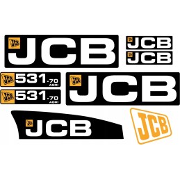 JCB 531 70 Agri laminuotų krautuvų lipdukai