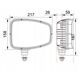 LED kelio žibintas, DRL priekinis žibintas, kompl