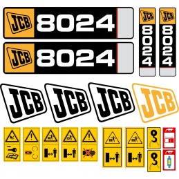 JCB 8024 mini ekskavatoriaus laminuoti lipdukai