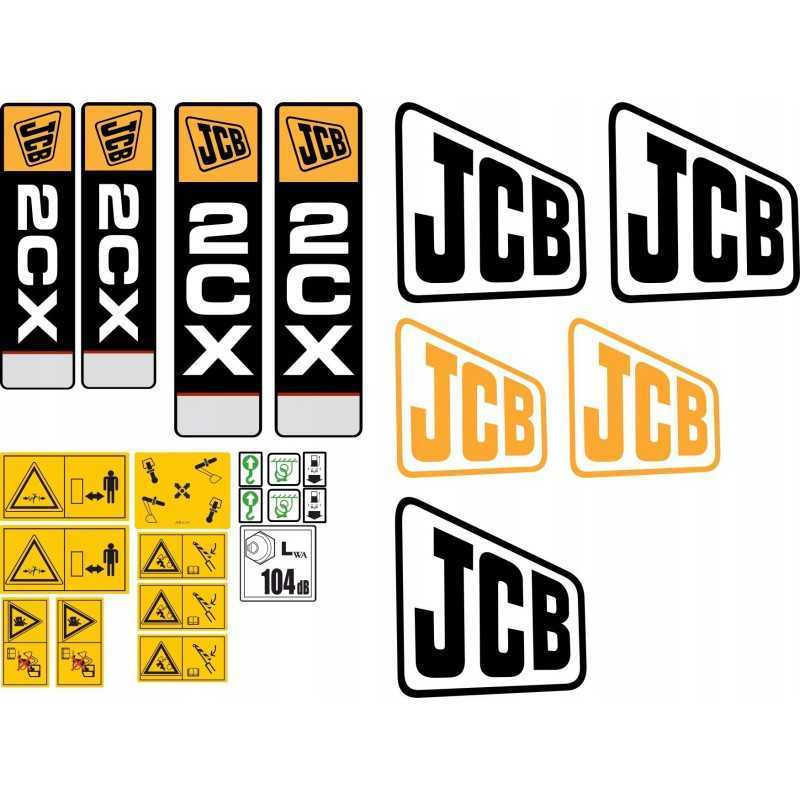 JCB 2CX laminuoti ekskavatorinio krautuvo lipdukai 2