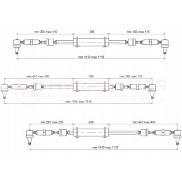 Atraminis cilindras c 360 2x80 hydrolider os apvalus