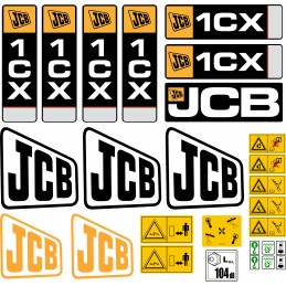 JCB 1CX laminuoti ekskavatorinio krautuvo lipdukai