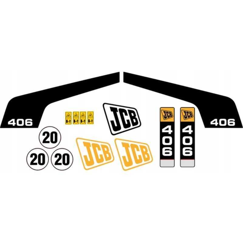 JCB 406 laminuoti frontalinio krautuvo lipdukai