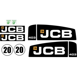 JCB 403 laminuoti ratinio krautuvo lipdukai