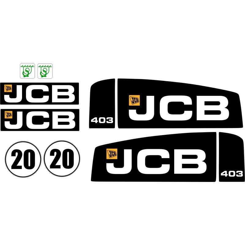 JCB 403 laminuoti ratinio krautuvo lipdukai