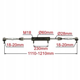 Skersinis hidraulinis cilindras c 360 2x100mm