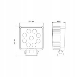 Darbinis žibintas, LED darbo lempa 27w, traktorius