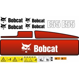 Bobcat e55 mini ekskavatoriaus laminuoti ekskavatoriaus lipdukai
