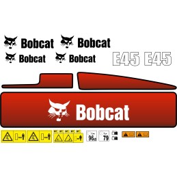 Bobcat e45 mini ekskavatoriaus laminuoti ekskavatoriaus lipdukai