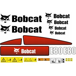 Bobcat e80 mini ekskavatoriaus laminuoti ekskavatoriaus lipdukai