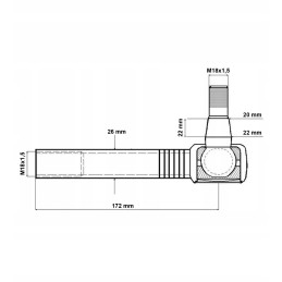 Strypo galas Massey Ferguson 3694460m1 m18x1 5