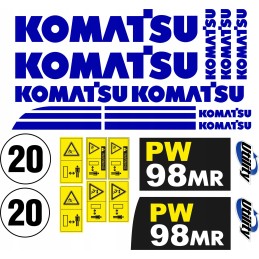 Komatsu pw98mr laminuoti ekskavatoriaus lipdukai