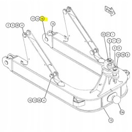 Cat buldozerio plūgo kaištis d5m 180x76 mm cva