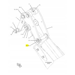 Kaušo jungties kaištis cva ekskavatorinis krautuvas kat