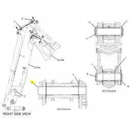 Cat ekskavatoriaus krautuvo svirties sujungimo kaištis